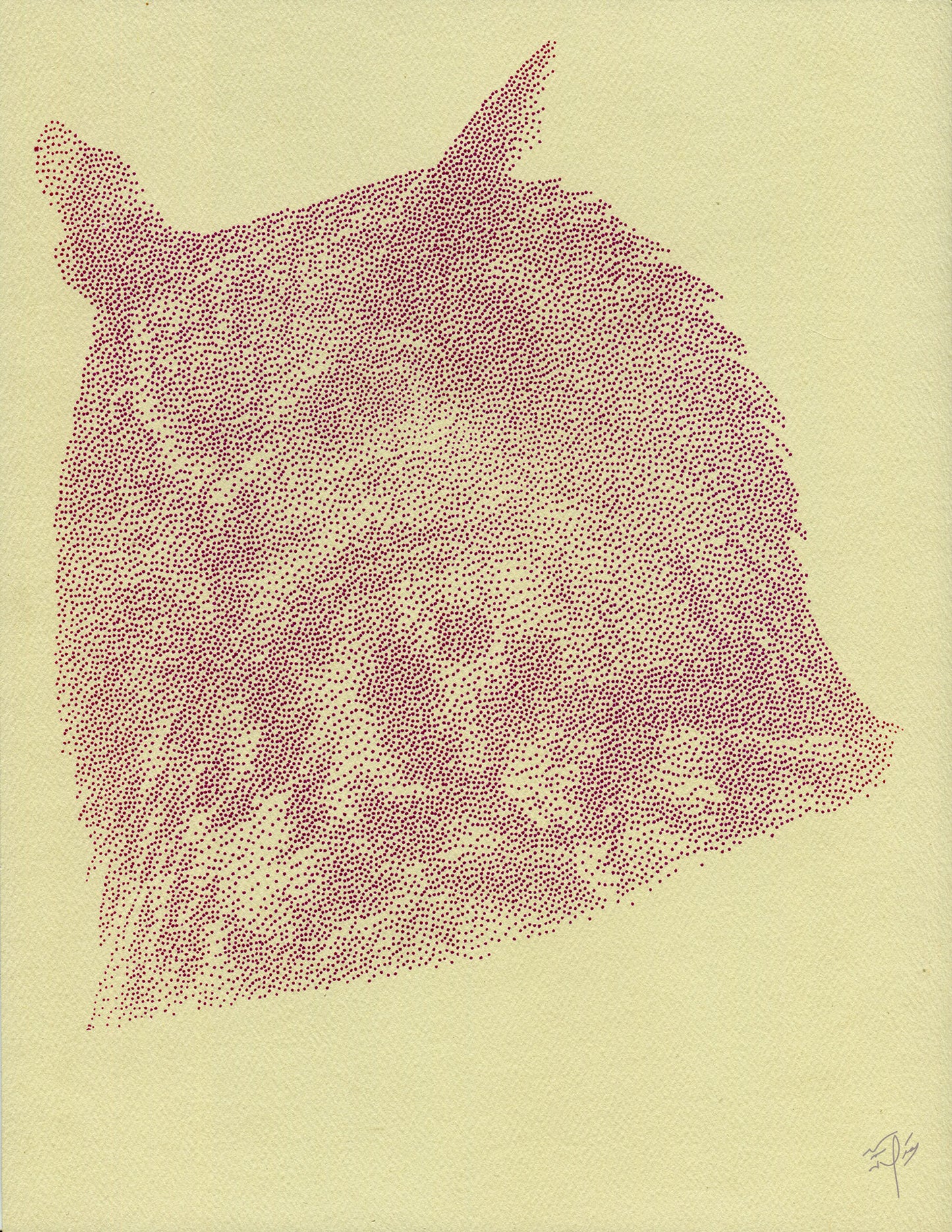 "Conjunction Event" Owl Pointillism Drawing